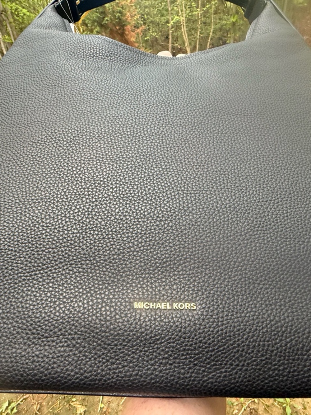 Michael Kors large Nolita Black Pebbled Leather Shoulder Hobo - Picture 12 of 16